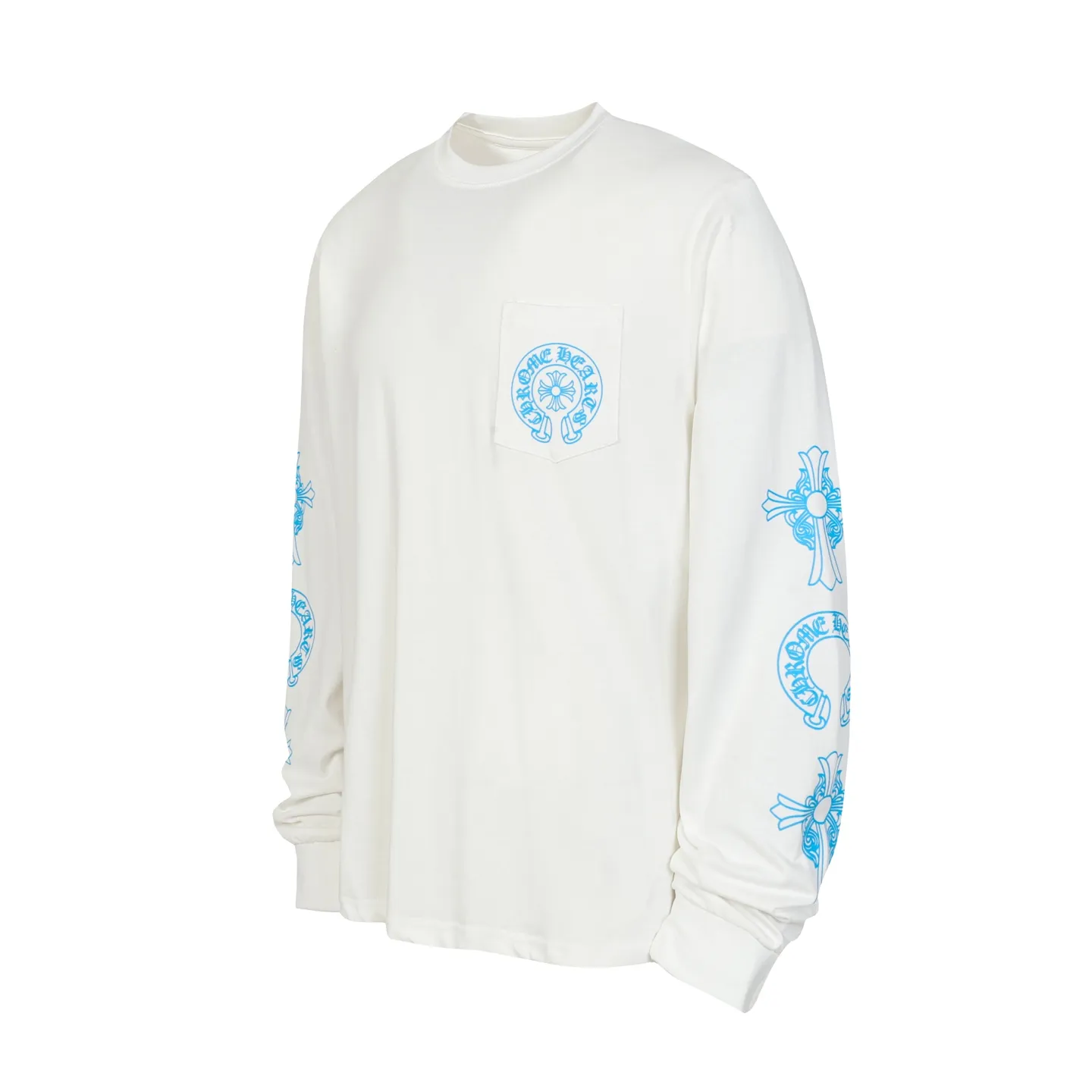 P160 Cross-border model, please do not place an order if you pursue quality - Chrome Hearts/Chrome Heart Sanskrit Cross ✝️ printed popular long-sleeved T-shirt - High weight, high density and high quality. The wool is soft, delicate and skin-friendly. It feels soft and silky. It has excellent warmth and skin-friendly properties. - Customized weaving and dyeing, no color difference, no matter the fabric or workmanship details, beat the ordinary version on the market -Colour: black white -Size: S M L XL